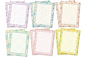 ANZON MORIES Vintage Morris Stationery Paper (Lined) 48 PC, Medieval Europe Pattern, Printer Friendly, Both Sides Printed, Writing Stationary Letter Size 11 x 8.5 in