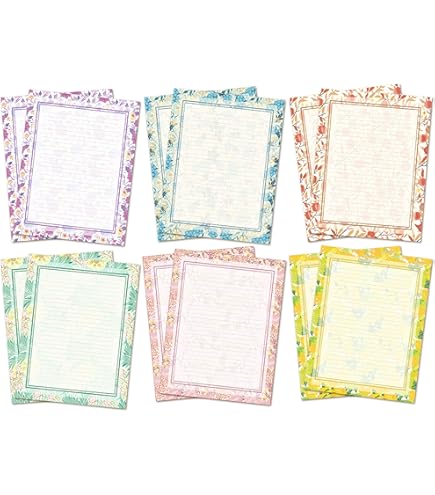 Carta Da Lettere Floreale The Lazy Panda - 36 Fogli A4 Riciclati, Stile Retro - Foto 8