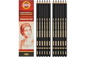 Koh-I-Noor Gioconda Negro – 12 Medium mines pour artistes 'Dessin. 8815/2