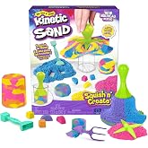 Kinetic Sand Squish N' Create Set - 382 g İsve&ccedil;'ten orijinal sihirli kinetik kum, &uuml;&ccedil; renkte ve yaratıcı i&ccedil; mekan kum oyunu i&ccedil;