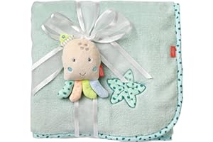 Fehn 054811 Przytulny koc w kształcie ośmiornicy – przytulny koc do przytulania, jako podkładka do raczkowania, chusta do wąchania lub koc do domu i w podróży