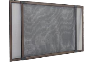 jarolift Zanzariera Estensibile Schiebfix Senza Fori per Porte Finestre con Guida per Avvolgibili, 100 x 75 cm (Allungabile Fino a 193 cm), Marrone