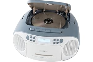 Reflexion RCR2260DAB/BL, Tragbares CD/MP3-Cassetten-USB-DAB+-Stereo Radio (2x12 Watt max. Musikleistung), 3,5 mm AUX-IN Anschluss und 3,5mm Kopfhörerausgang, Digitales LCD-Display, Blau