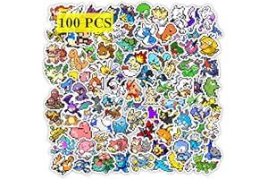 GTOTd Pixel Game Stickers (100Pcs) Cute Cartoon Gifts Merch Party Supplies Vinyl Water Bottle Luggage Guitar Skateboard Aesthetic Stickers for Teens