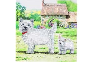 STC Stores/Craft Buddy DIY Crystal Diamond Painting Birthday Greeting Card Kit (Westie)