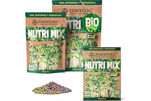 ZenGreens® - Mezcla de semillas de Nutri eco - Elija entre 10, 200g y 500g - Nutri Mix de semillas germinadas - Mezcla de semillas germinadas con alto contenido de sulforafano - Microgreens