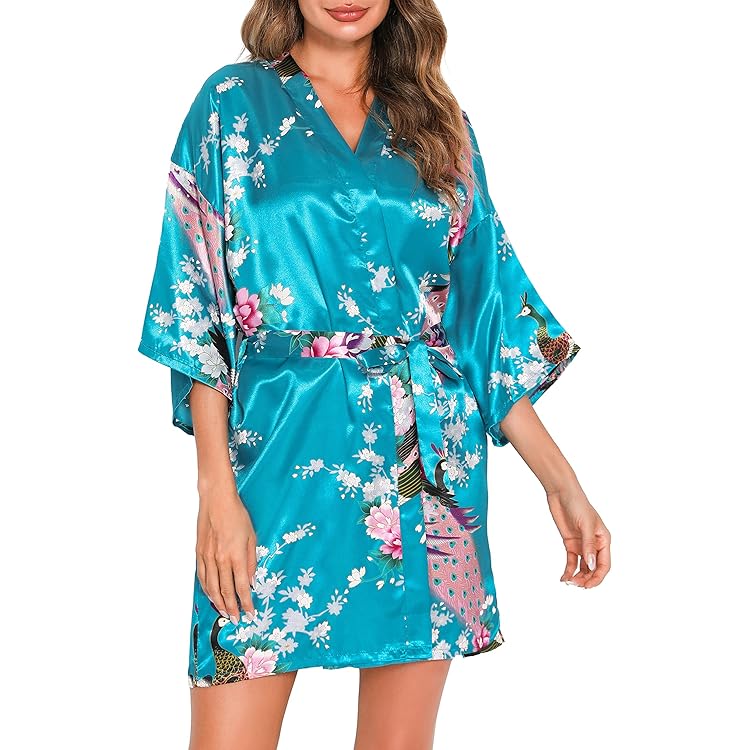 Dolamen Kimono Robe Femmes, Femmes Chemises De Nuit Geisha Et