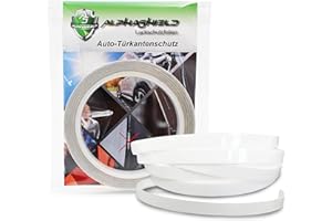 AlphaShield Folia ochronna do lakieru na krawędzie drzwi, 10 m, przezroczysta, folia ochronna na drzwi samochodowe, folia ochronna na krawędzie samochodu (szerokość 10 mm)