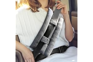 FRESHME Car Seat Belt Pillow - 100% Cotton Soft Seatbelt Cover Cushion Shoulder Strap Pads Protector for Kids and Breast Cancer Heart Surgery Recovery Patient Care