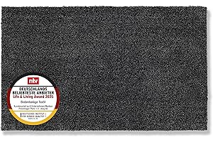 ‎ASTRA Astra Fussmatte innen rutschfest - nachhaltige Schmutzfangmatte waschbar 30°C - Türmatte PVC-FREI - Fußabtreter pflegeleicht - Fußmatte 40x60 cm anthrazit