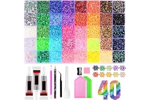 40 Färger Bedazzling Kit 3mm, 32000 Jelly-hartsplattade strassstenar (40 Färger)