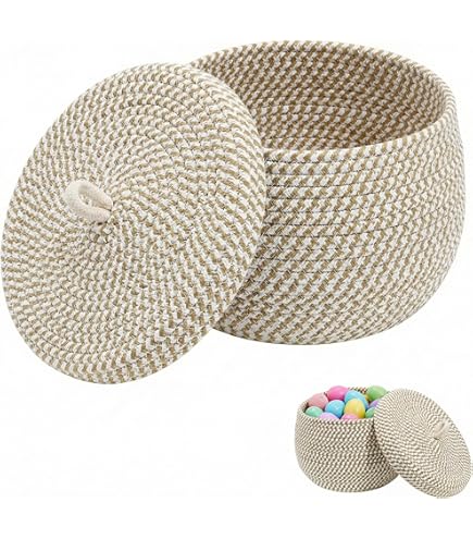 Paddestoel opbergmand, 25 cm/9,8 inch ratten geweven