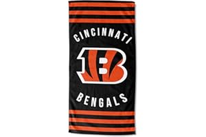 Northwest NFL Cincinnati Bengals Serviette de Plage Rayures 76,2 x 152,4 cm