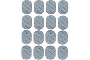 HEALTHCARE WORLD Tens Electrodes Électrodes autocollantes de forme ovale (16 pièces) avec connexion à goujon de 2,2 mm compatibles avec les appareils Panasonic et Omron Tens