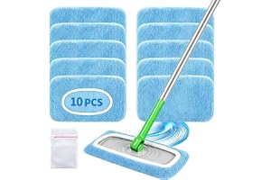 10 Stycken Golvdukar För Swiffer Golvtorkare Våt Med TVättpåse, återanvändbar Mikrofiber Moppskydd Perfekt För Swiffer Golvmopp Våt Och Torr Start
