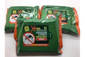 UNKNOWN ** XPEL MOSQUITO & INSECT REPELLENT WIPES NEW ** TRAVEL 75 WIPES LONG LASTI