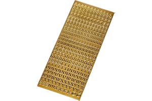 ANITAS Anita's - Calcomanías de letras mayúsculas, color dorado, 10,9 x 0,1 x 27,3 cm