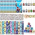 Spider Friends Party Bag Fillers for Kids Boys Girls, 42 Pcs Spiderhero Assorted Toys Pinata Filler with Slap Bands Stickers Keychains Gift Bags Lucky Dip Prize Party Favours for Birthday Gift