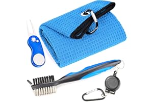 MILE HIGH LIFE High Life Mile Microfiber Waffle Pattern Golf | Pic Cleansing Brush | Foldable Divot Golf Tool with Magnetic Ball Marker