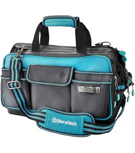 WELKINLAND 16" Tool Bag - 34-Pocket Heavy Duty Open Top Organizer For Electricians & HVAC