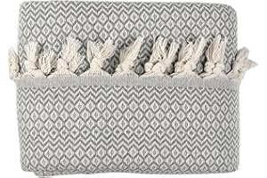 Tuiste Einzelbett Tagesdecke Grau Hellgrau, Baumwolle, Couchüberwurf, Sofadecke, kuschelige TV-Decke, Couchdecke, Sesseldecke, Wendedecke, Bettüberwurf, Couch Überzug, Sommerdecke, 150x200 cm