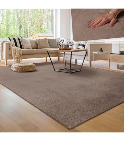 Tappeto Peloso Jyswx 40x60 Cm | Rosso Scuro TieDye | Antiscivolo | Lavabile | Per Salotto O Camera - Foto 5