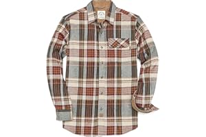 Dubinik® Camicia Flanella Uomo Quadri Camice in Flanella Uomo Regular Fit Casual Cotone Manica Lunga Bottoni Shirt in Pile