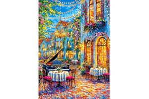 HUADADA Puzzle 1000 elementów, 1000 elementów, dla dorosłych, klasyczne puzzle, prezent pianino muzyka w nocy