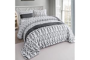 BESCH Edredón Invierno Borreguillo Nórdico de Microfibra 180x240cm - con 1 Funda Almohada - Edredón Extra Suave, Cálido, Gruesa - Rama