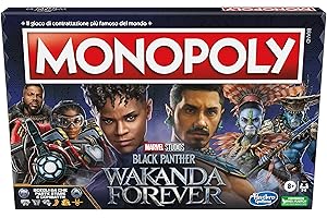 HASBRO GAMING Monopoly Black Panther: Wakanda Forever, Gioco Da Tavolo Per Famiglie, Dagli 8 Anni In Su, Da 2 A 6 Giocatori