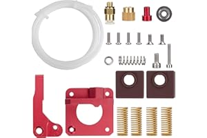 QIMEI-SHOP 3D Printer Extruder Kit Upgraded Extruders Aluminum Alloy with PTFE Tubing Bed Leveling Springs MK8 Silicone Cover Compatible with CR10 Ender 3 Series 23 Pcs