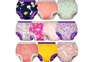 BIG ELEPHANT Toddler Potty Training Pants - 100% bawełna Unisex Baby Pee Underpants 10-pack, 12M-5T