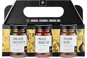 ‎WAJOS Wajos Gewürze Geschenkset 1: Kräuter und Gewürz Set mit Bruschetta, Dip und Blend, Feinkost Geschenk für Männer und Frauen