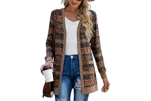 GRECERELLE Womens Cardigan Long Sleeve Open Front Cardigans Button Down V Neck Ribbed Knit Lightweight Outerwear with Pocket