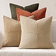 Federa Per Cuscino Divano A T In Velluto Morbido – Elasticizzata, Antisporco, 3 Pezzi Marrone, Adatta Per Cuscini Da 63-86 Cm (L) X 55-78 Cm (P) X 10-21 Cm (H), Lavabile In Lavatrice