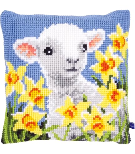 VERVACO Kit Cuscino Punto Croce Gufo – Set Ricamo 40x40 Cm Per Principianti – Fili DMC, Tela Zweigart, Istruzioni In 8 Lingue