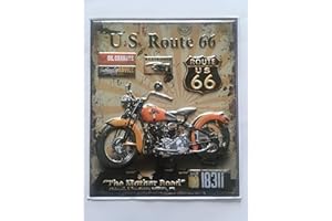 beyond Moto Biker Route 66 3D Vintage - Adhesivo Decorativo para Pared, diseño de Moto