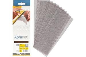 MIRKA Abranet Bande abrasive en filet 80x230mm - Feuilles abrasives auto-agrippantes - Grain P240-10 pièces - AE175F1025 - pour poncer sans poussière le bois, le mastic, la peinture, le plastique