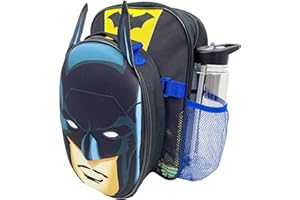 William Lamb Unisex Kinder Backpack Racksack Rucksack, Schwarz und Gelb – Batman