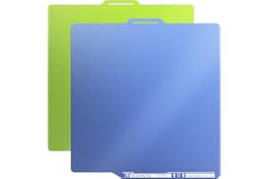 YOOPAI 2er-Pack Kalte Druckplatten für Bambu Lab - Blaue & Grüne Doppelseitige Kaltdruck Bauplatte 257x257mm - Inkl. AR-Code, Energieeffizient & Perfekte Haftung für P1S, P1P, X1C, X1E, A1