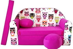 Pro Cosmo Divano da Bambini con pouf Omaggio, Pedana e Cuscini - H17