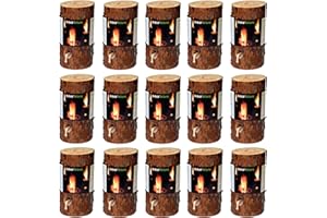 dobar 35133 - Incendios Preguntas Accesorios combustibles de Madera atmosférica Suecia Fuego, árbol, antorcha, 15 Piezas, 11-15 cm de diámetro, 20 cm de Alto, marrón