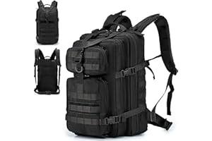 YOODI Sac a Dos Militaire 40L Grand Volume Sac Tactique Molle Sac a Dos Randonnee Imperméable Sac à Dos Chasse Sac à Dos de Trekking Sac à Dos Multifonction Armee Assault Pack (Noir)