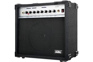 Amplificador de Guitarra Soundking AK20-RA 60W - Ecualizador 4 Bandas - Altavoz 8" - Salida Auriculares y Entrada Pedal - Combo Ideal para Principiantes con Esquinas Protectoras.