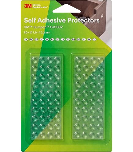 3M SJ5308T BL Bumpon - Lot De 40 Mini Tampons Élastiques Transparents, Protection Meubles Et Surfaces