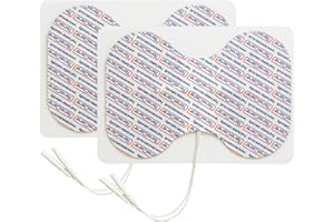 TensCare 2 Elettrodi a farfalla riutilizzabili per dispositivo elettroterapia, connettori universali compatibili con la maggior parte dei dispositivi TENS, EMS e IFT