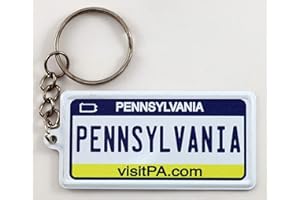 WORLD BY SHOTGLASS Pennsylvania Porte-clés rectangulaire en aluminium ultra-mince 2,5 x 1,25 x 0,06 cm