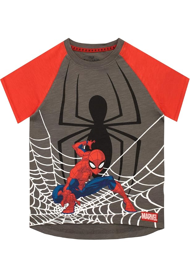 T-Shirt Marvel Spider-Man Garçon | 100% Coton Sportif | Design Super-Héros Dynamique