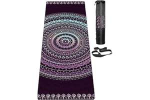 LaiEr Yogamatte, rutschfeste, umweltfreundliche Trainingsmatte mit Tragegurt, dicke Übungs- und Trainingsmatte für Yoga, Pilates und Fitness (183 cm x 61 cm x 6 mm)