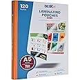 Deskit A5 Laminating Pouches, Gloss, 120 Sheets, 150 Microns- Clear and Durable Presentations - Handy Size with Ideal Rigidity for Everyday Use.